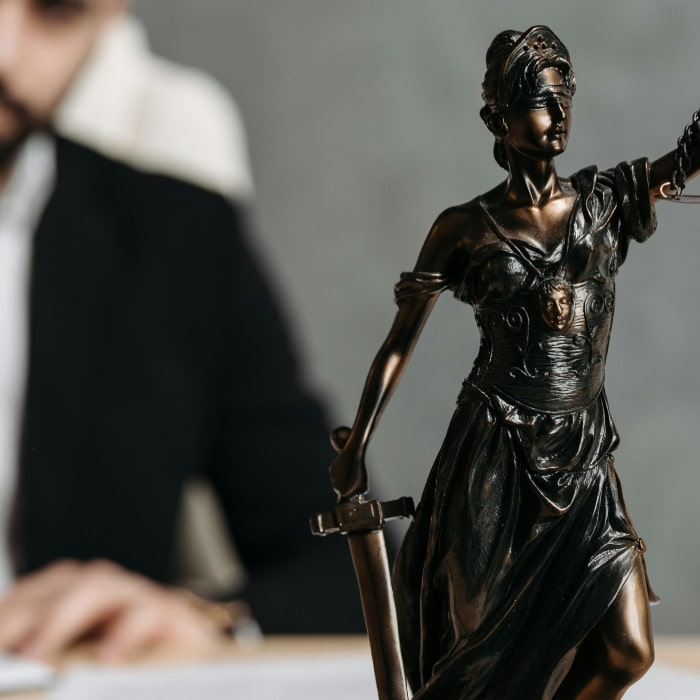 Scales of justice statue