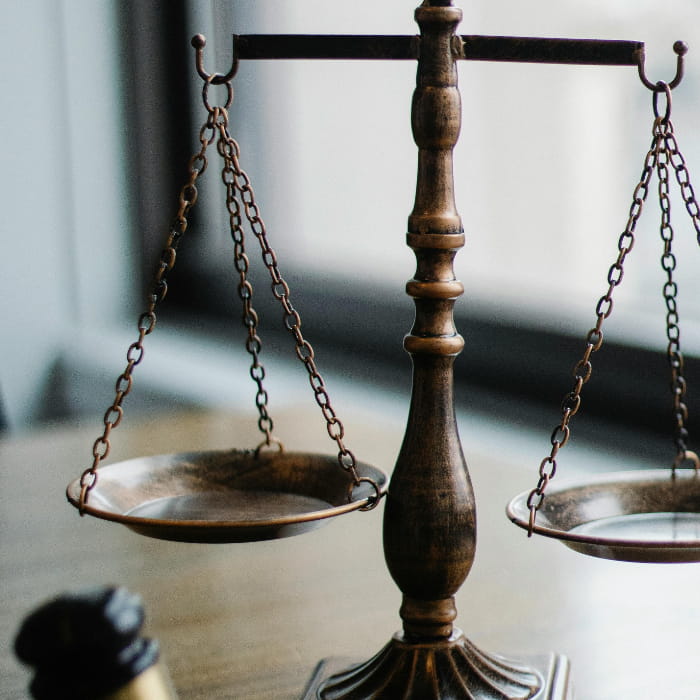 Scales of justice for credit improvement