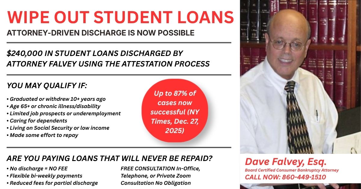 We wipe out student loan debts in Bankruptcy